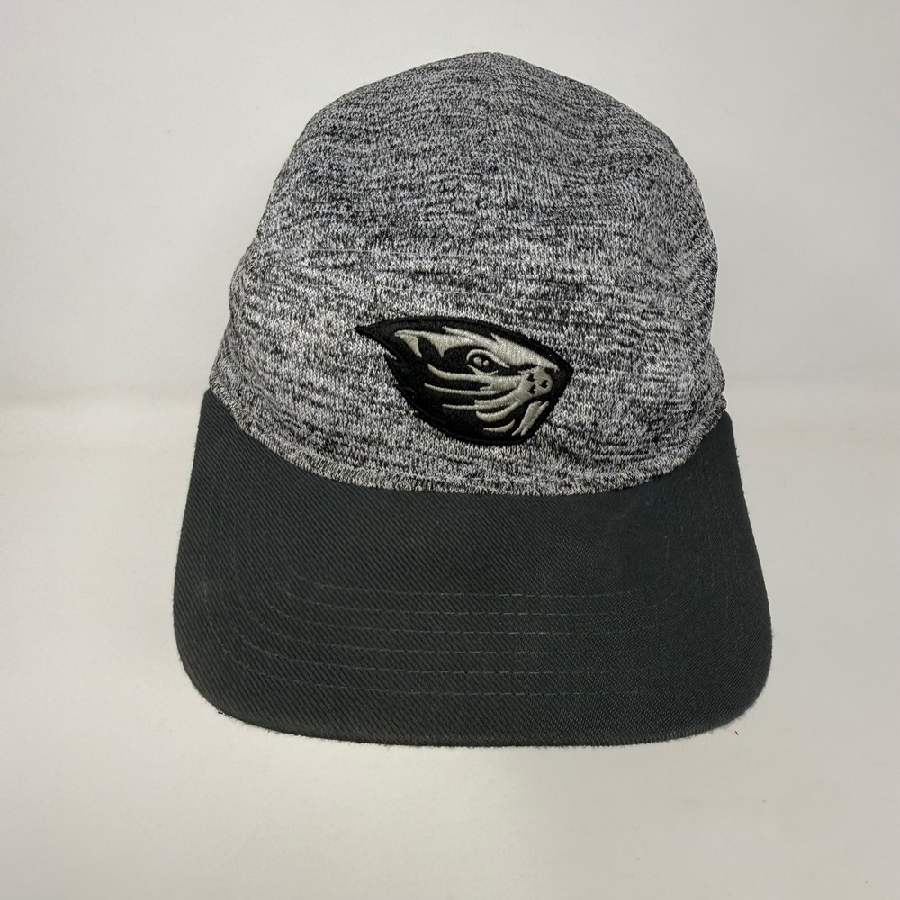 Oregon State Beavers Nike AW84 5-Panel Hat Grey Space Knit Adjustable Strapback
